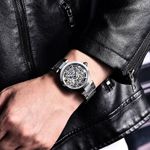 Ceas barbatesc Benyar Mecanic Automatic Skeleton Analog Otel fotografia produsului View 2 S