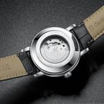 Ceas barbatesc de mana Tevise Mecanic Automatic Analog Elegant Business Piele Argintiu fotografia produsului View 3 S