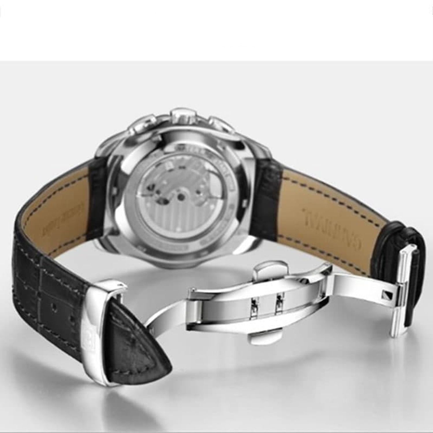 Ceas barbatesc Mecanic Automatic Carnival  Luxury Business Curea din piele fotografia produsului View 3 L