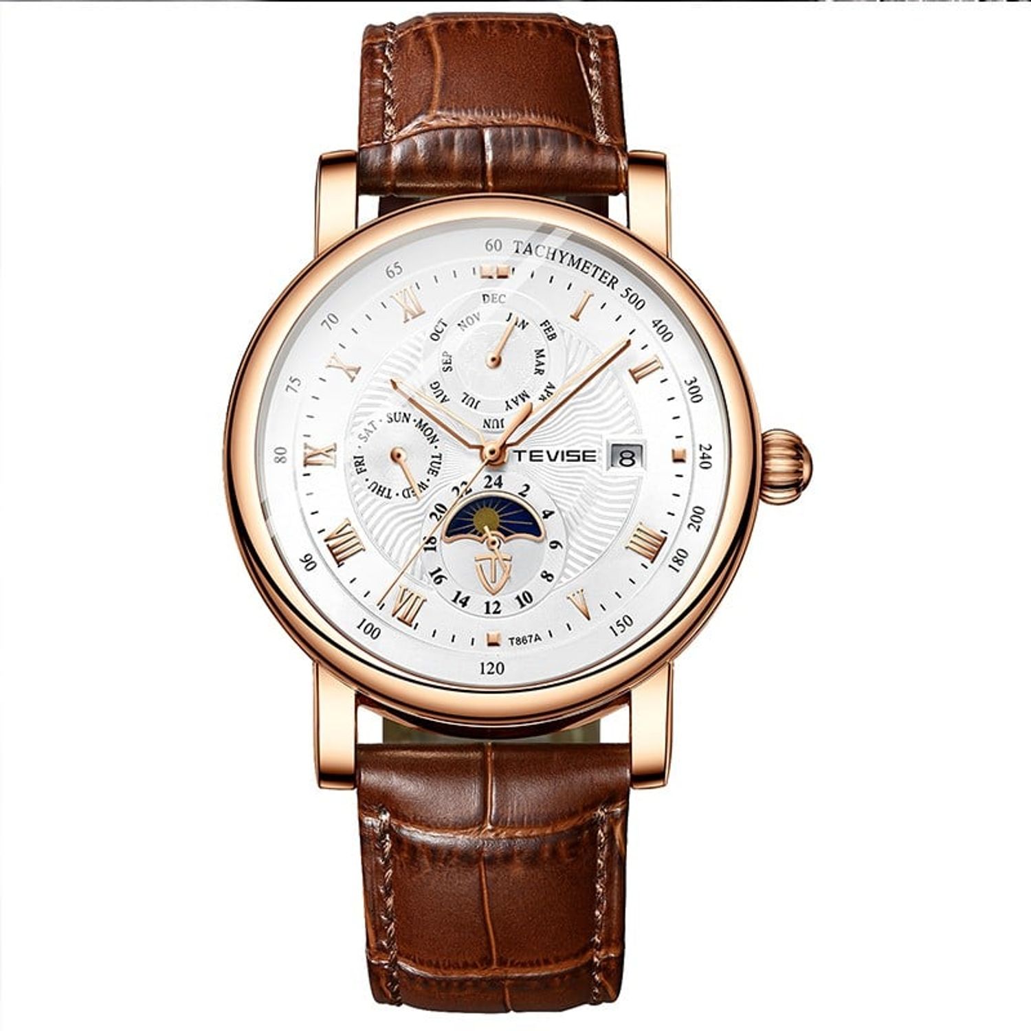 Ceas de mana barbatesc Tevise Mecanic Automatic Self Wind Elegant Luxury Clasic fotografia produsului