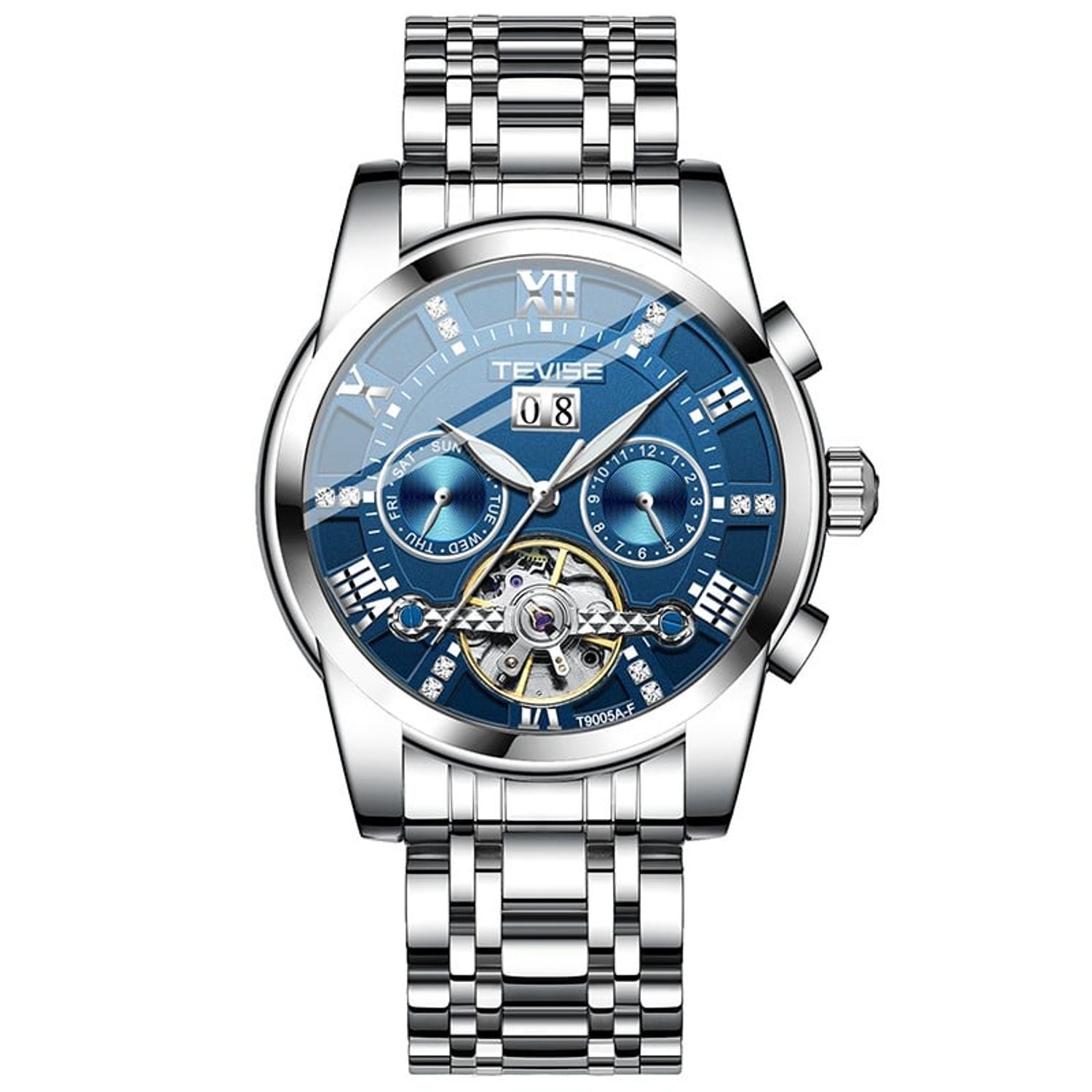 Ceas de mana barbatesc Tevise Mecanic Automatic Self Wind Elegant Business Cutie fotografia produsului