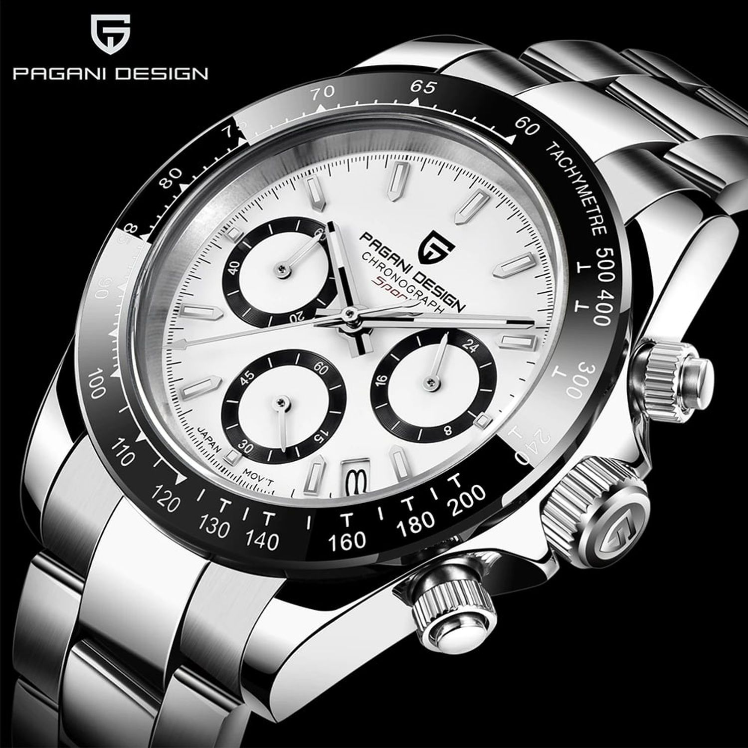 Ceas barbatesc Pagani Design Elegant Luxury Mecanism Seiko Otel fotografia produsului View 2 L