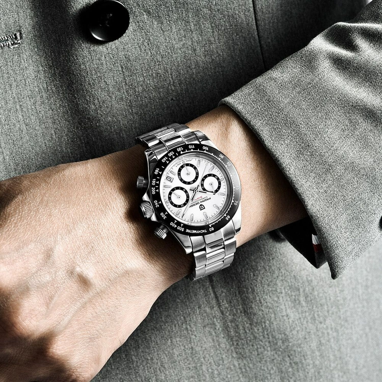 Ceas barbatesc Pagani Design Elegant Luxury Mecanism Seiko Otel fotografia produsului View 6 L