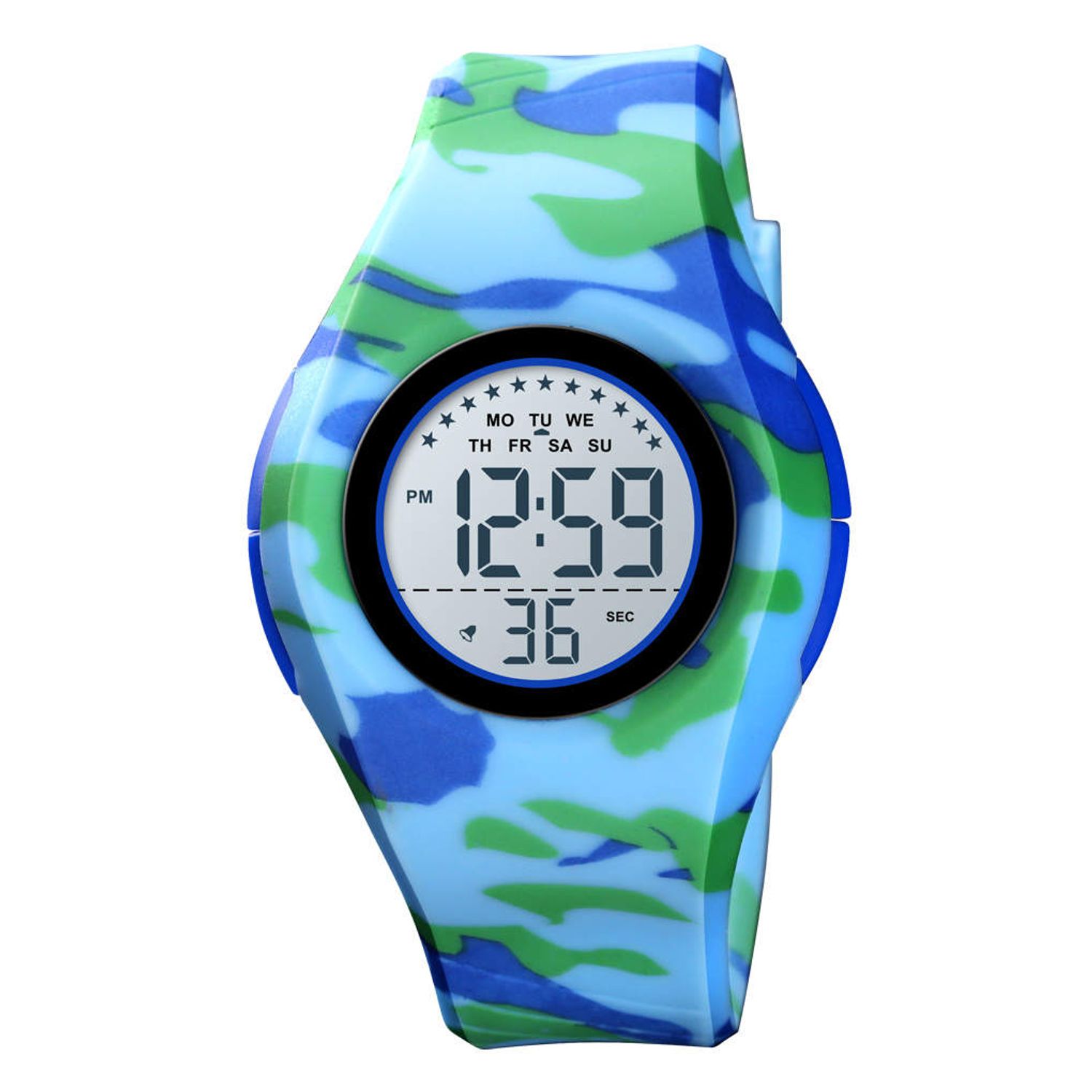 Ceas copii Skmei, Sport, Rezistent la apa, 5 ATM, Alarma, Lumina de fundal, Cronometru, Calendar, Digital fotografia produsului View 4 L