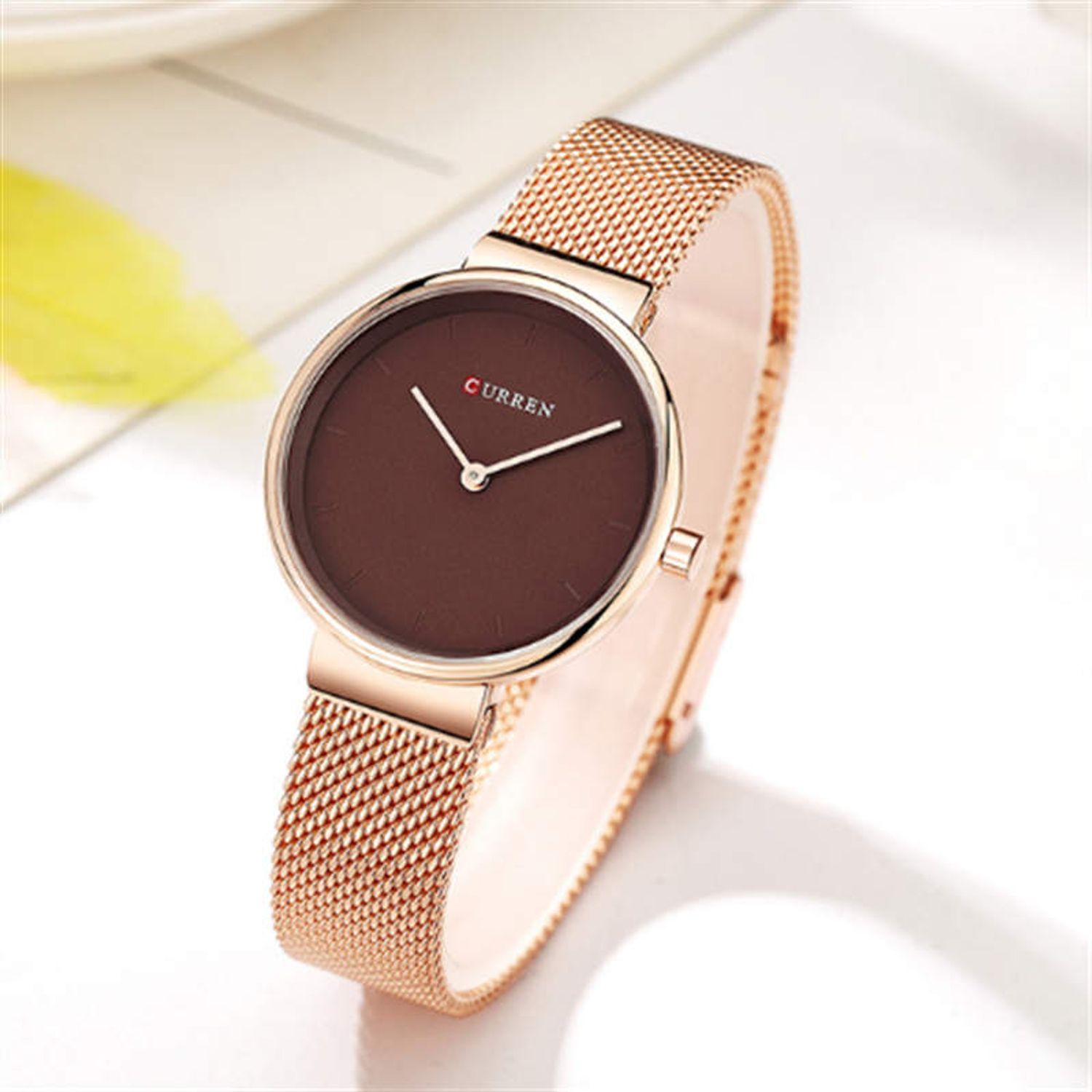 Ceas dama Curren Elegant Casual Analog Quartz Simplu fotografia produsului View 2 L