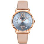 Ceas dama Curren, Cifre romane, Afisaj analog, Mecanism Quartz, Elegant, Curea din piele, Crem fotografia produsului