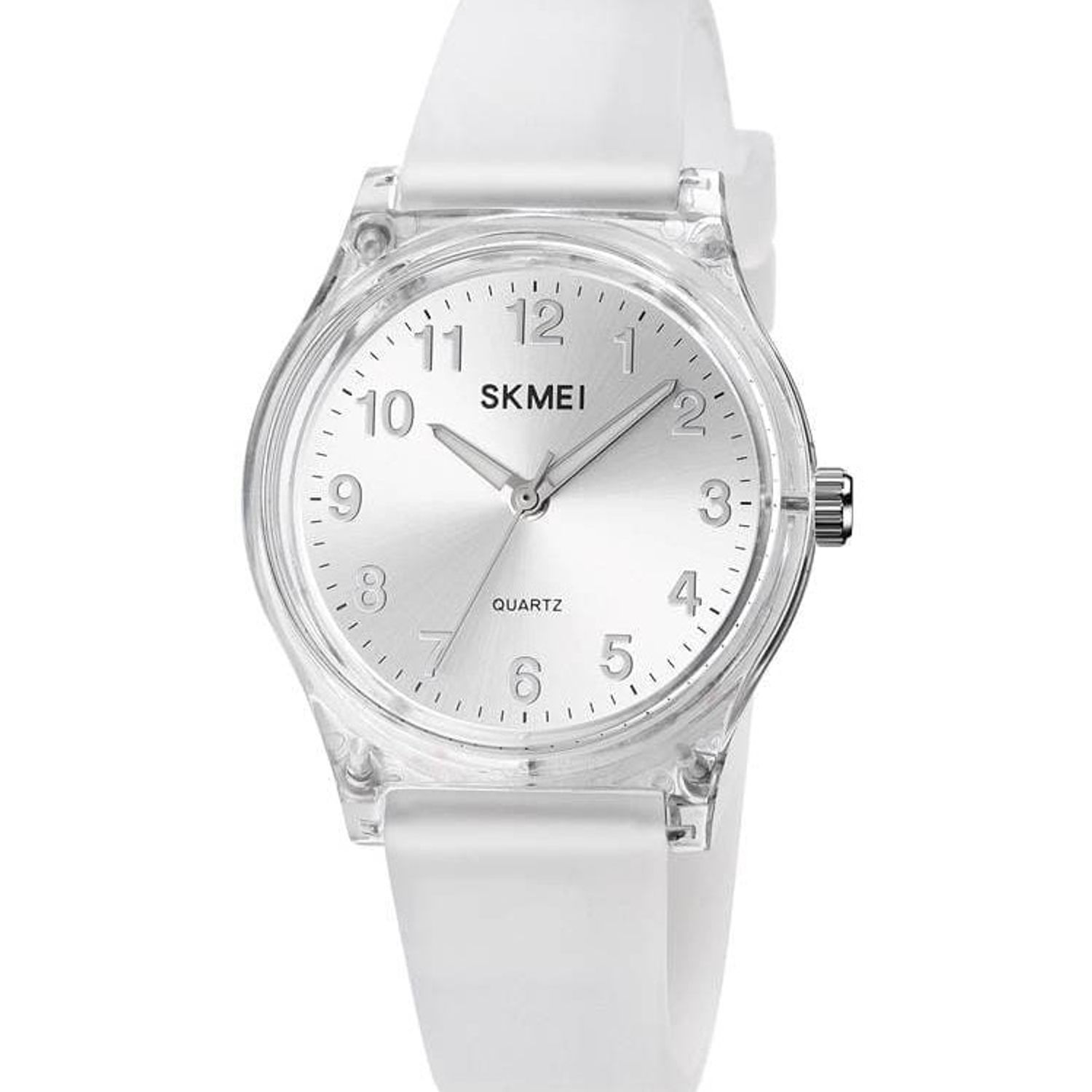 Ceas dama, Skmei, Afisare ora, Quartz, Analog, Casual, Alb fotografia produsului