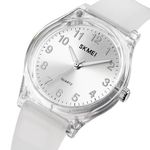 Ceas dama, Skmei, Afisare ora, Quartz, Analog, Casual, Alb fotografia produsului View 2 S