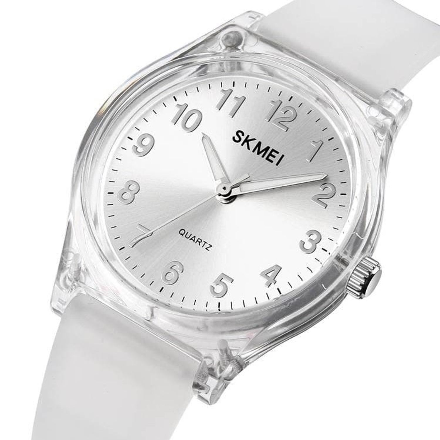 Ceas dama, Skmei, Afisare ora, Quartz, Analog, Casual, Alb fotografia produsului View 2 L