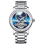 Ceas de mana barbatesc Tio Mecanic Automatic Luxury Clasic Elegant 3 ATM Argintiu fotografia produsului