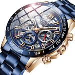 Ceas barbatesc Lige Elegant Luxury Quartz Cronograf Afisaj Analog fotografia produsului View 2 S
