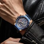Ceas barbatesc Lige Elegant Luxury Quartz Cronograf Afisaj Analog fotografia produsului View 5 S