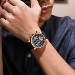 Ceas de mana barbatesc Tevise Mecanic Elegant Fashion Automatic Self Wind Luxury Skeleton fotografia produsului View 2 S