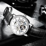 Ceas barbatesc de mana, Tevise, Casual, Elegant, Mecanic Automatic, Analog, Piele fotografia produsului View 3 S