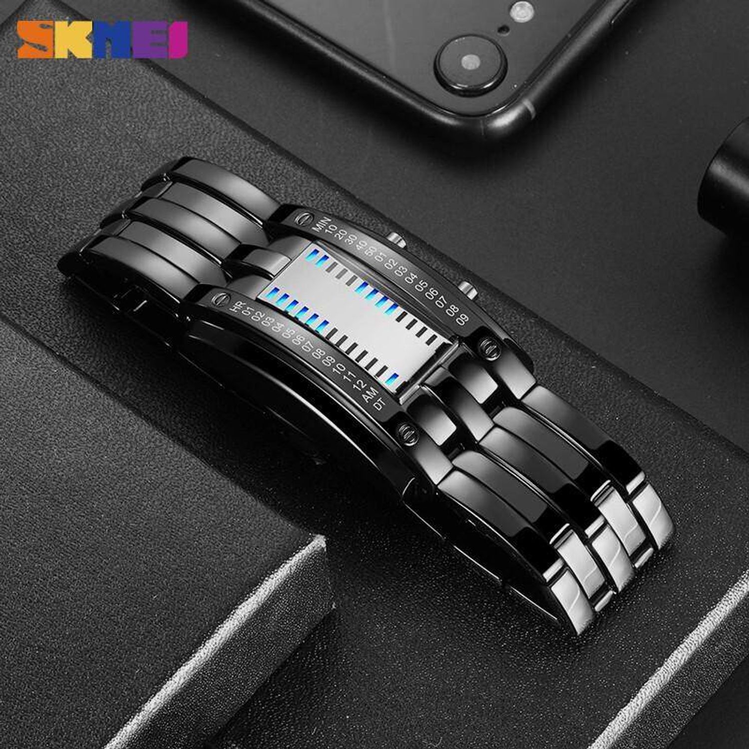 Ceas Barbatesc Skmei Binar Negru fotografia produsului View 6 L