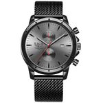 Ceas de mana barbati Lige Elegant Analog Luxury Quartz Cronograf fotografia produsului