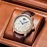 Ceas barbatesc de mana Raksa Duke Mecanic Automatic Elegant Luxury Analog Piele fotografia produsului View 5 S