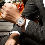 Ceas barbatesc de mana Raksa Duke Mecanic Automatic Elegant Luxury Analog Piele fotografia produsului View 6 S