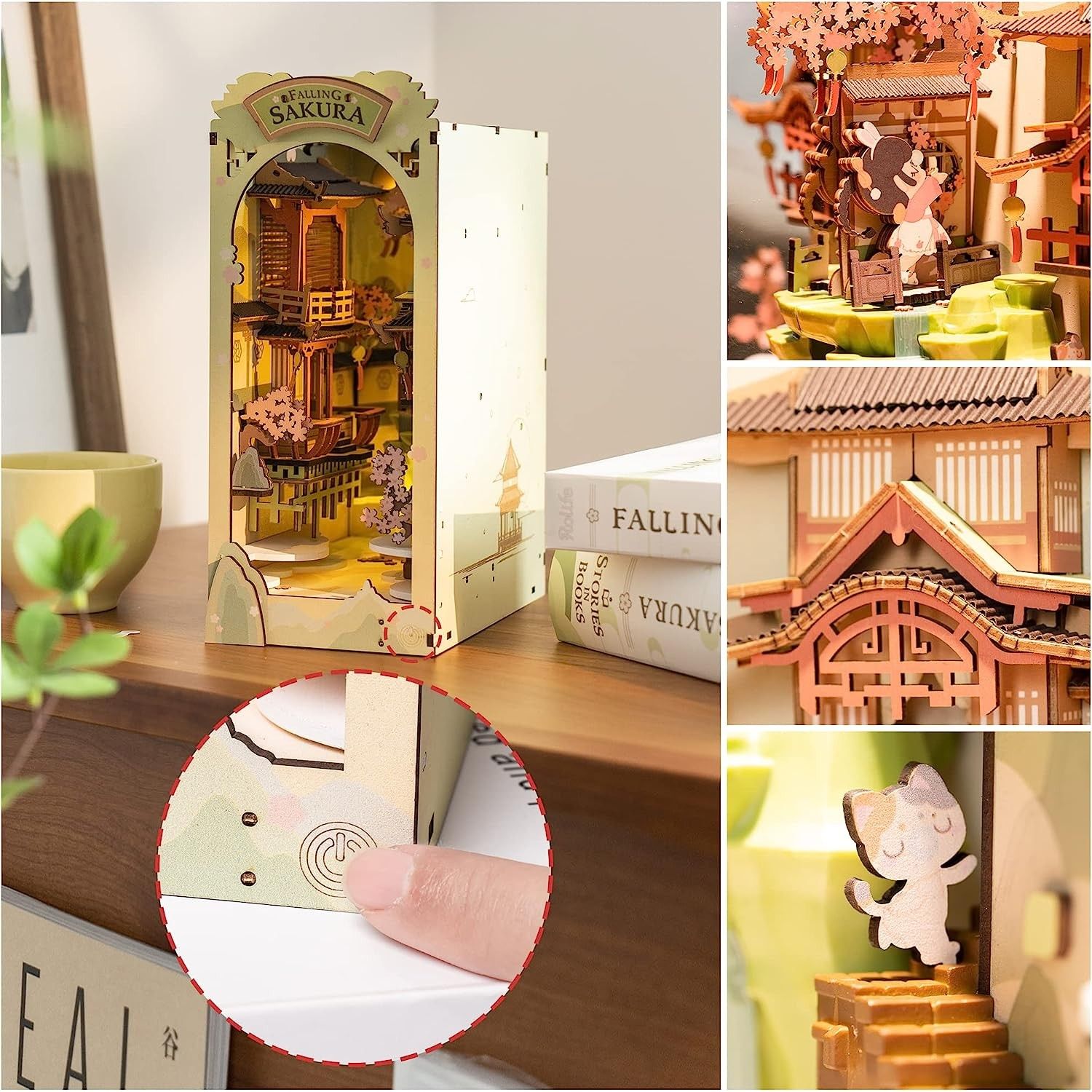 Puzzle 3D, Cotor de carte Falling Sakura, RoLife, 240 piese fotografia produsului View 6 L