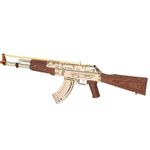 Puzzle 3D, Mitraliera AK-47, ROKR, Lemn, 315 piese fotografia produsului