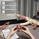 Puzzle 3D, Mitraliera AK-47, ROKR, Lemn, 315 piese fotografia produsului View 4 S