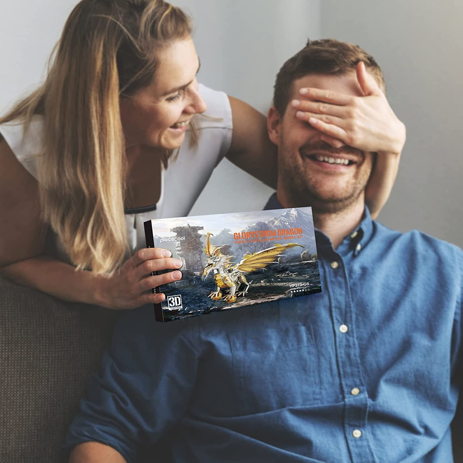 Puzzle 3D Piececool, Dragonul Glorystrom, Metal, 155 piese fotografia produsului View 6 L