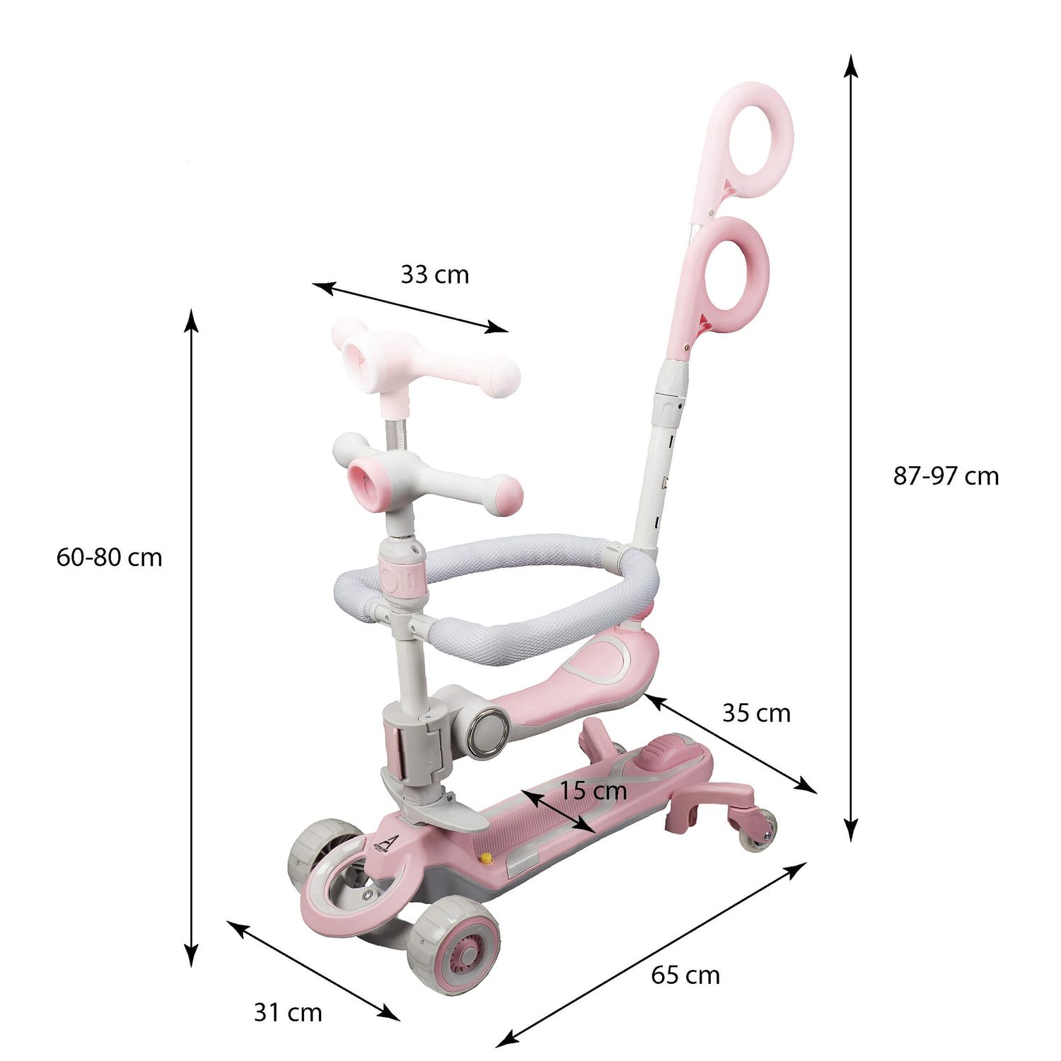 Trotineta The Ultimate 7 in 1, Action One, roz fotografia produsului View 5 L