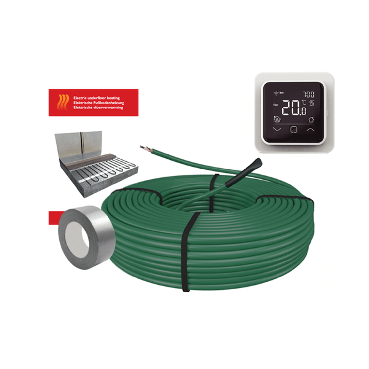 Kit cablu Klima 2600 W, 152,9 M cu termostat WIFI control C 16 fotografia produsului View 2 L