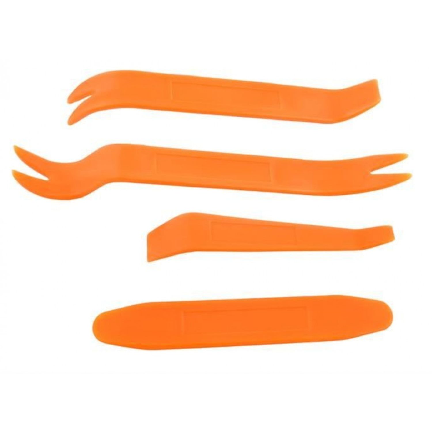 Set 4 spatule plastic pentru auto si uz general, diferite marimi, portocaliu fotografia produsului
