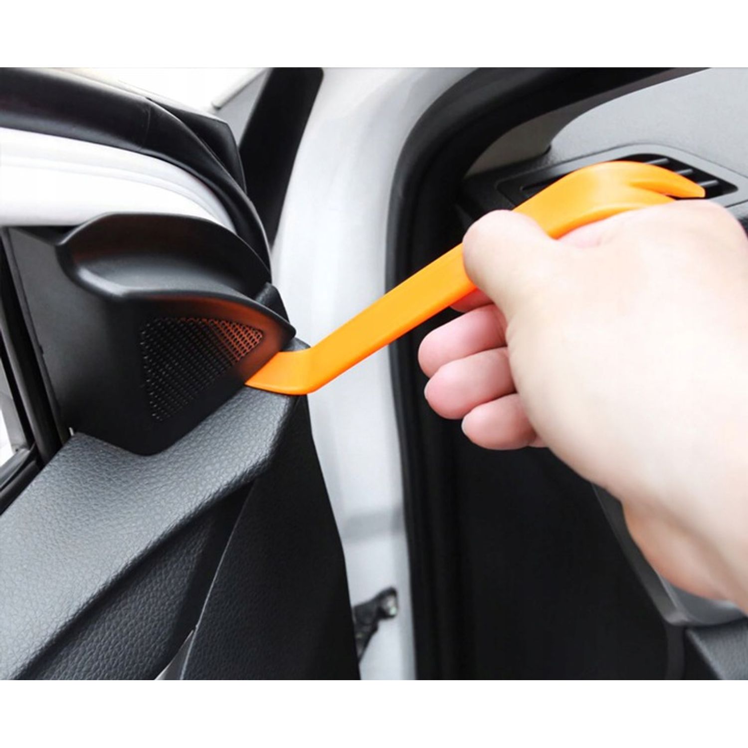 Set 4 spatule plastic pentru auto si uz general, diferite marimi, portocaliu fotografia produsului View 3 L