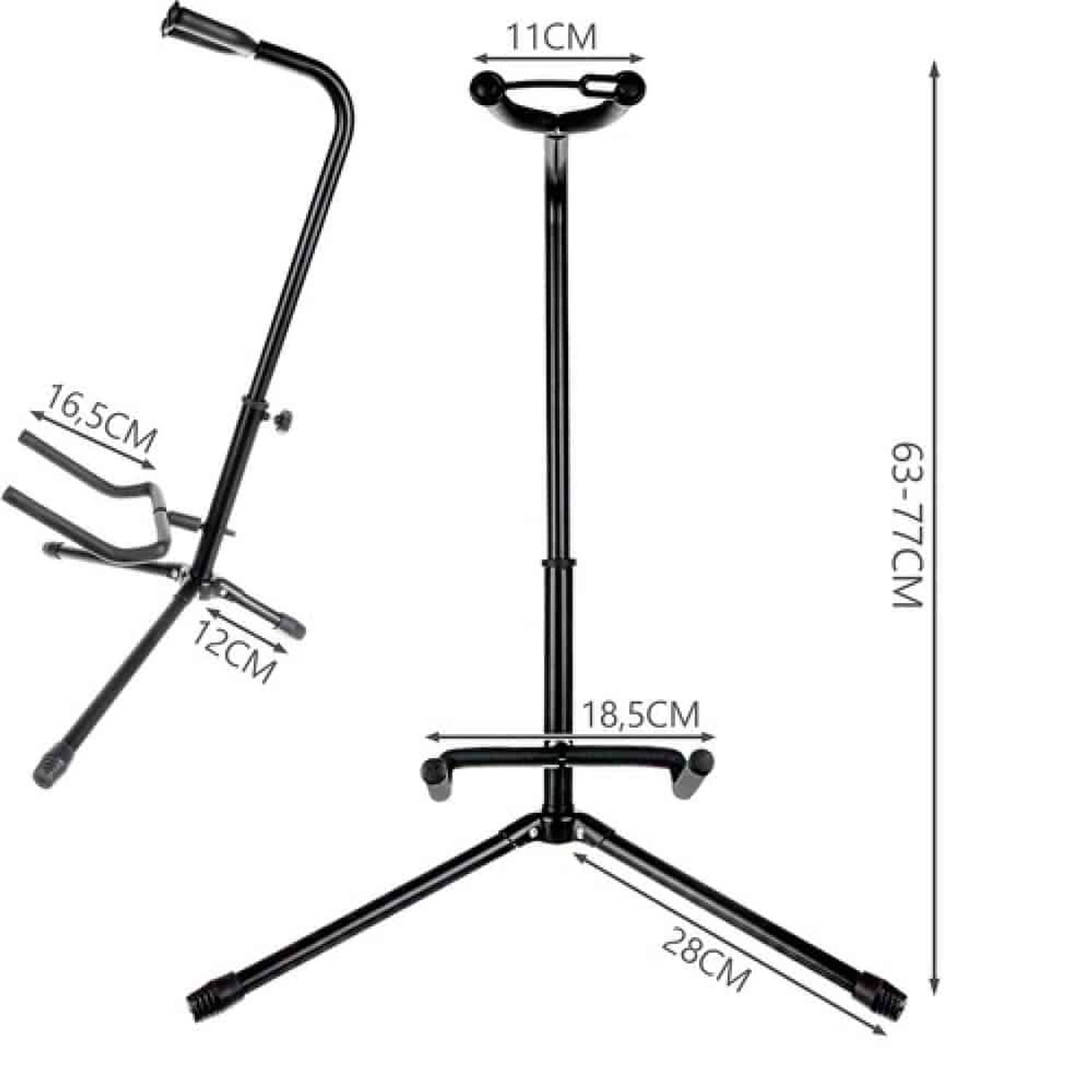 Stativ pentru chitara, inaltime reglabila 63-77 cm, cu spuma pentru protectie chitara fotografia produsului View 6 L