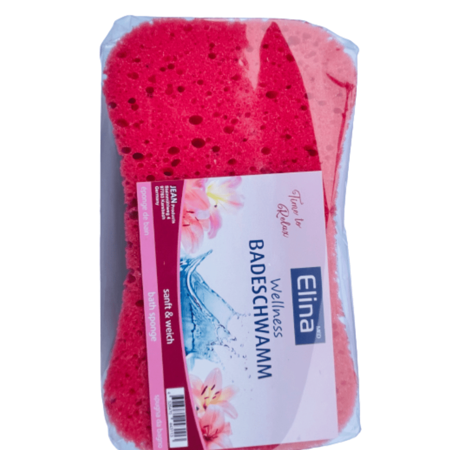 Burete de baie ElinaMed, 17 x 10 x 5cm - Rosu fotografia produsului