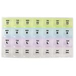 Cutie pastile, organizator medicamente cu 4 compartimente pe zi, 7 zile, 21.5 x 12 x 2.5 cm fotografia produsului