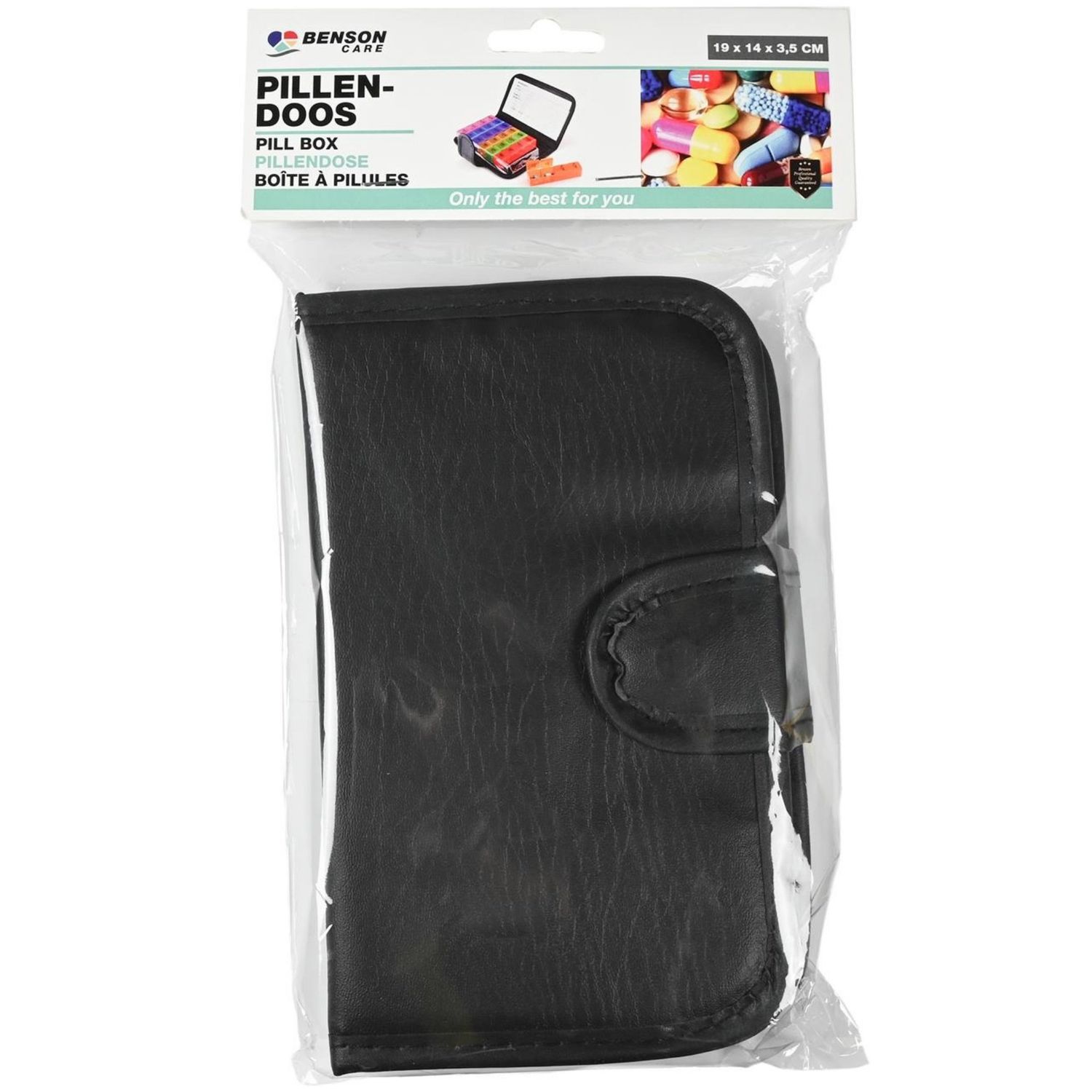 Cutie pastile cu geanta de depozitare, organizator medicamente cu 4 compartimente pe zi, 7 zile, 19 x 14 x 3.5 cm fotografia produsului View 6 L