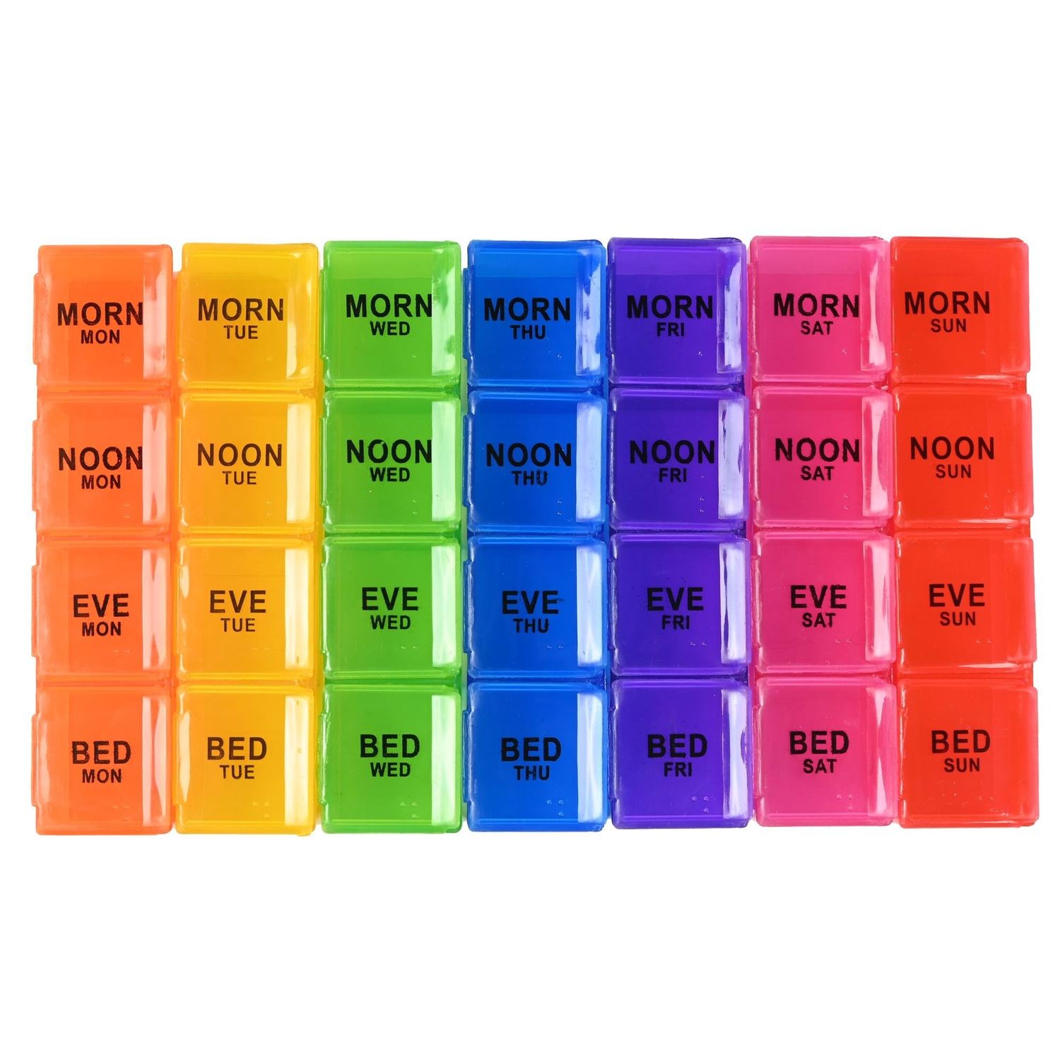 Cutie pastile cu geanta de depozitare, organizator medicamente cu 4 compartimente pe zi, 7 zile, 19 x 14 x 3.5 cm fotografia produsului View 3 L