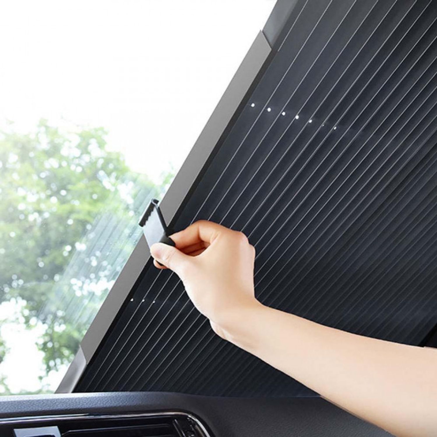 Parasolar auto retractabil, 150 x 70cm fotografia produsului