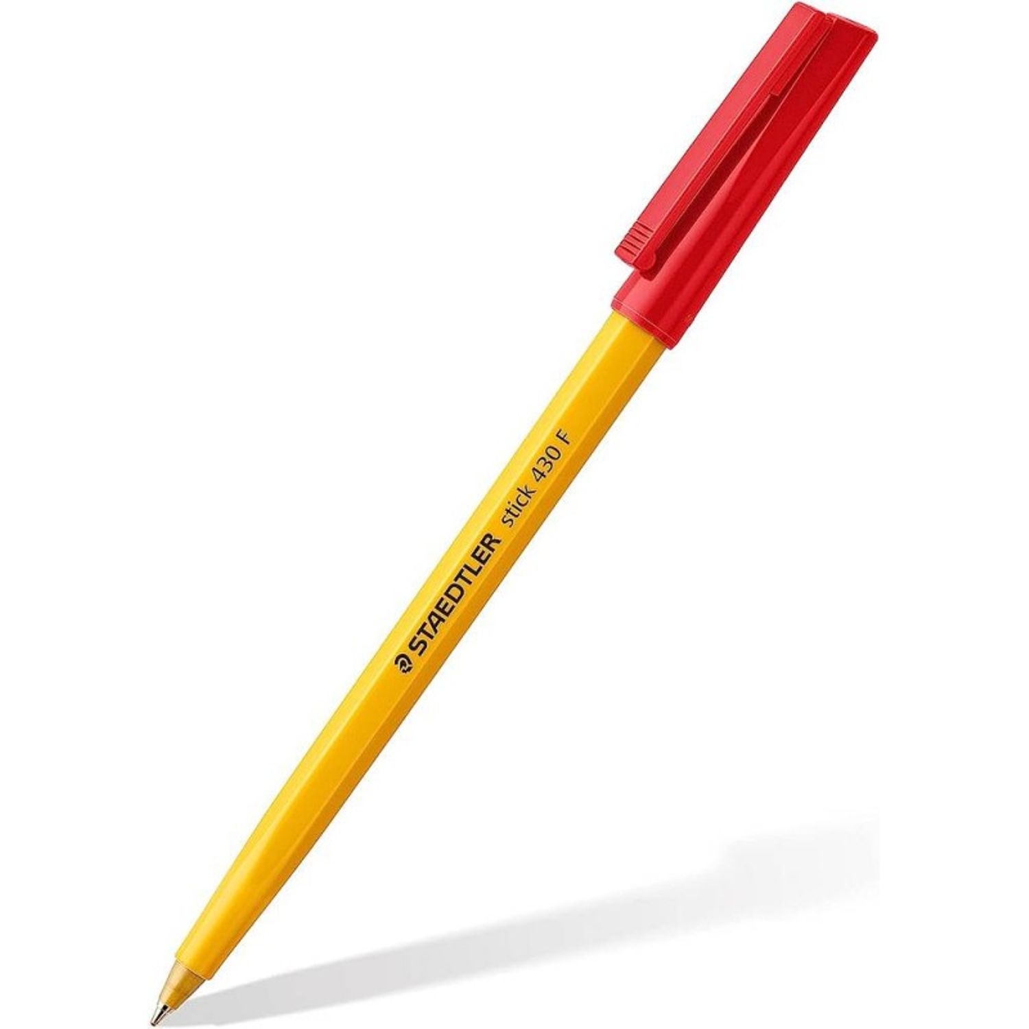 Pix cu bilă, cu capac cu clips, Staedtler 430 F Roșu fotografia produsului