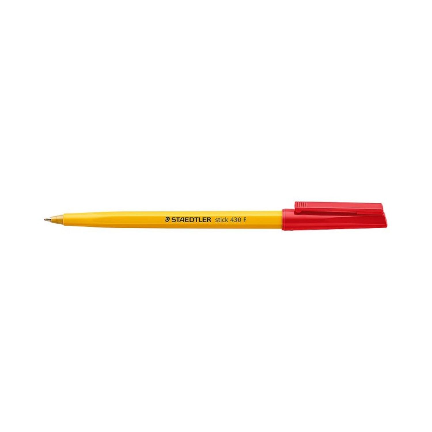 Pix cu bilă, cu capac cu clips, Staedtler 430 F Roșu fotografia produsului View 3 L