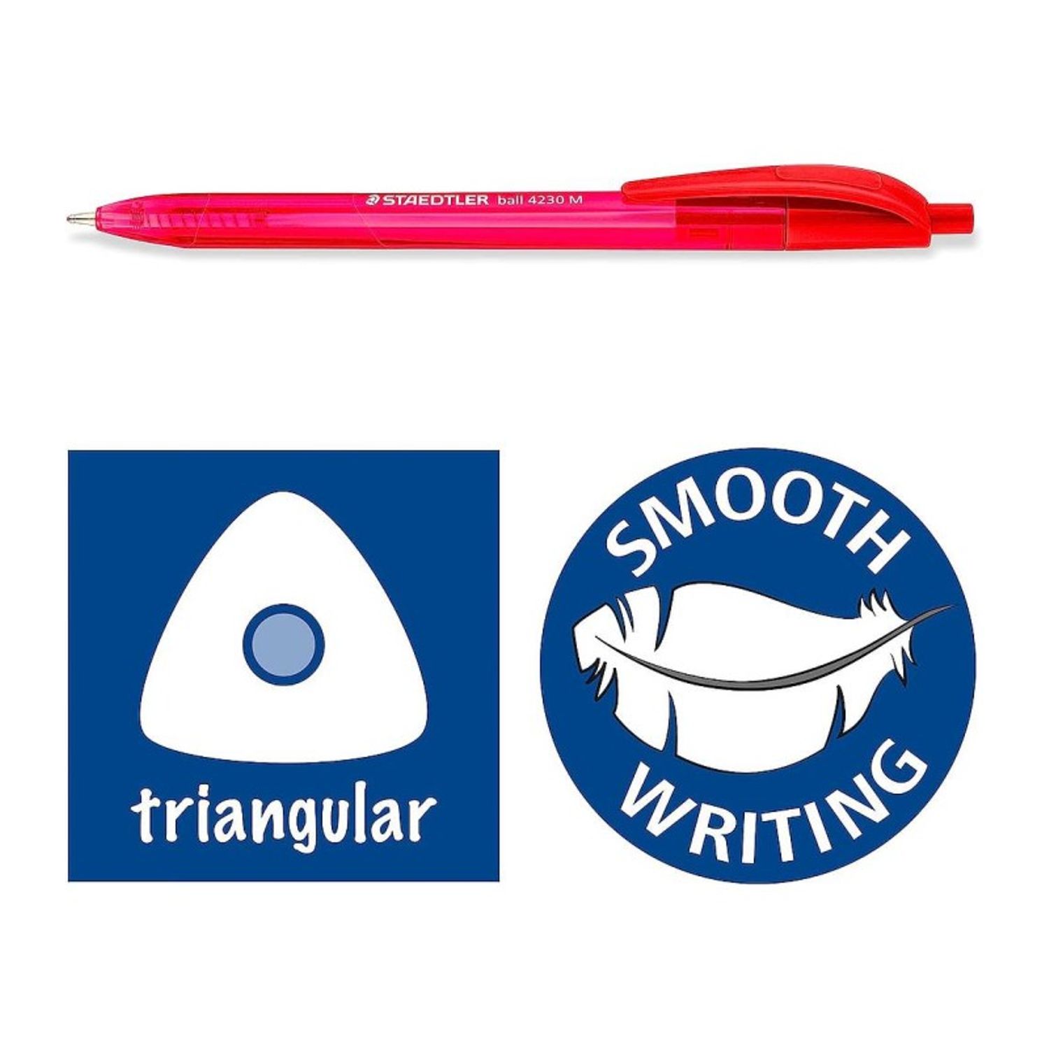 Pix cu bilă, retractabil, Staedtler, 4230 M Roșu fotografia produsului View 4 L