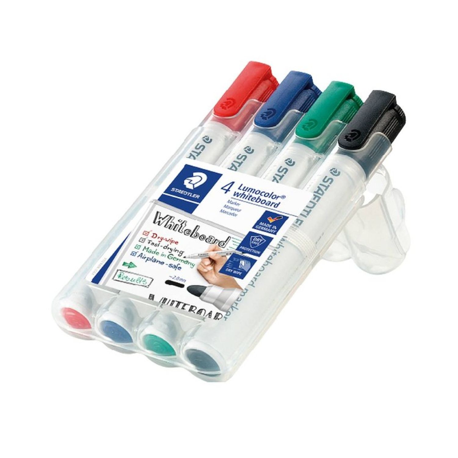 Set 4 markere whiteboard Lumocolor culori asortate 351-WP4 fotografia produsului