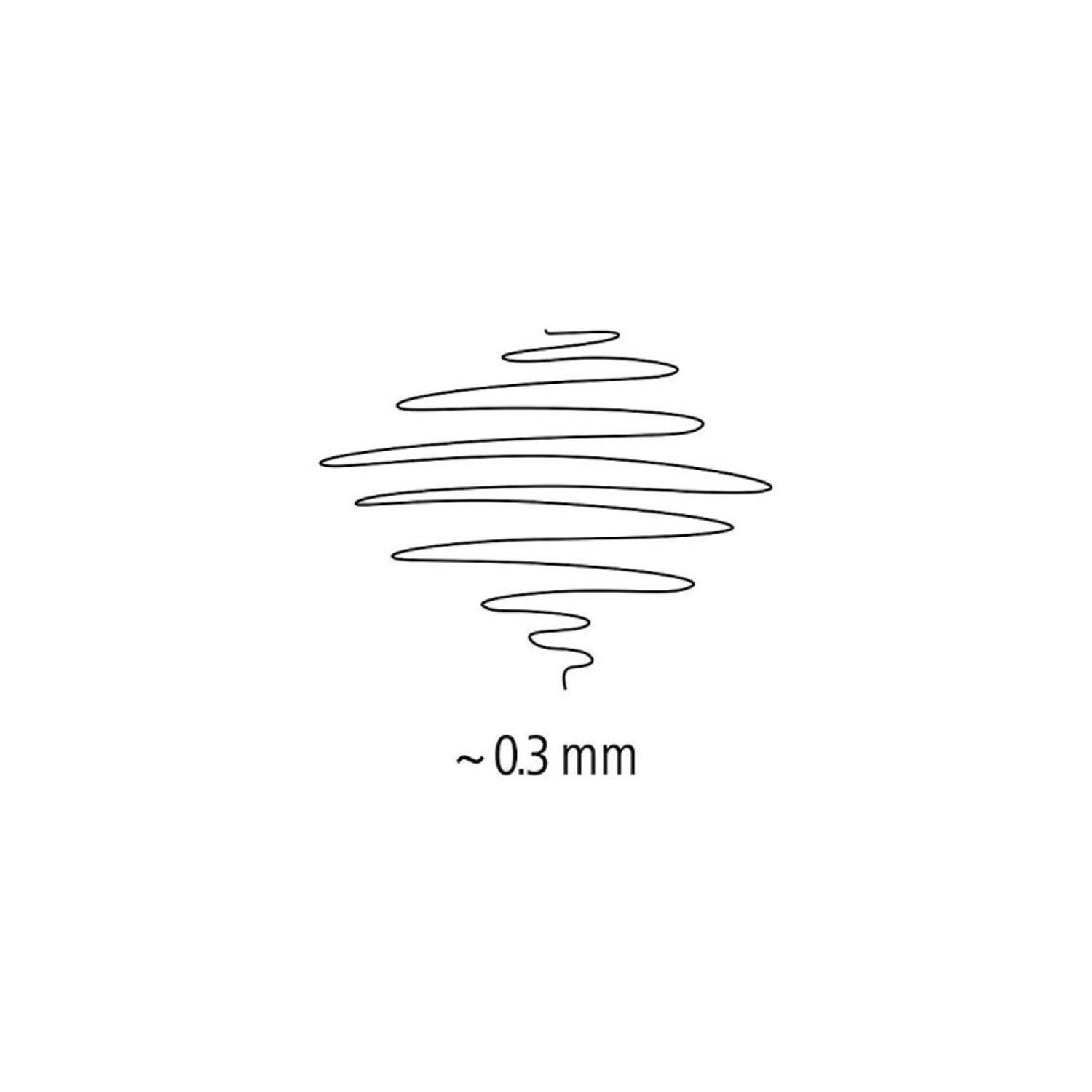 Fineliner triplus 0.3mm Staedtler 334 Verde fotografia produsului View 5 L