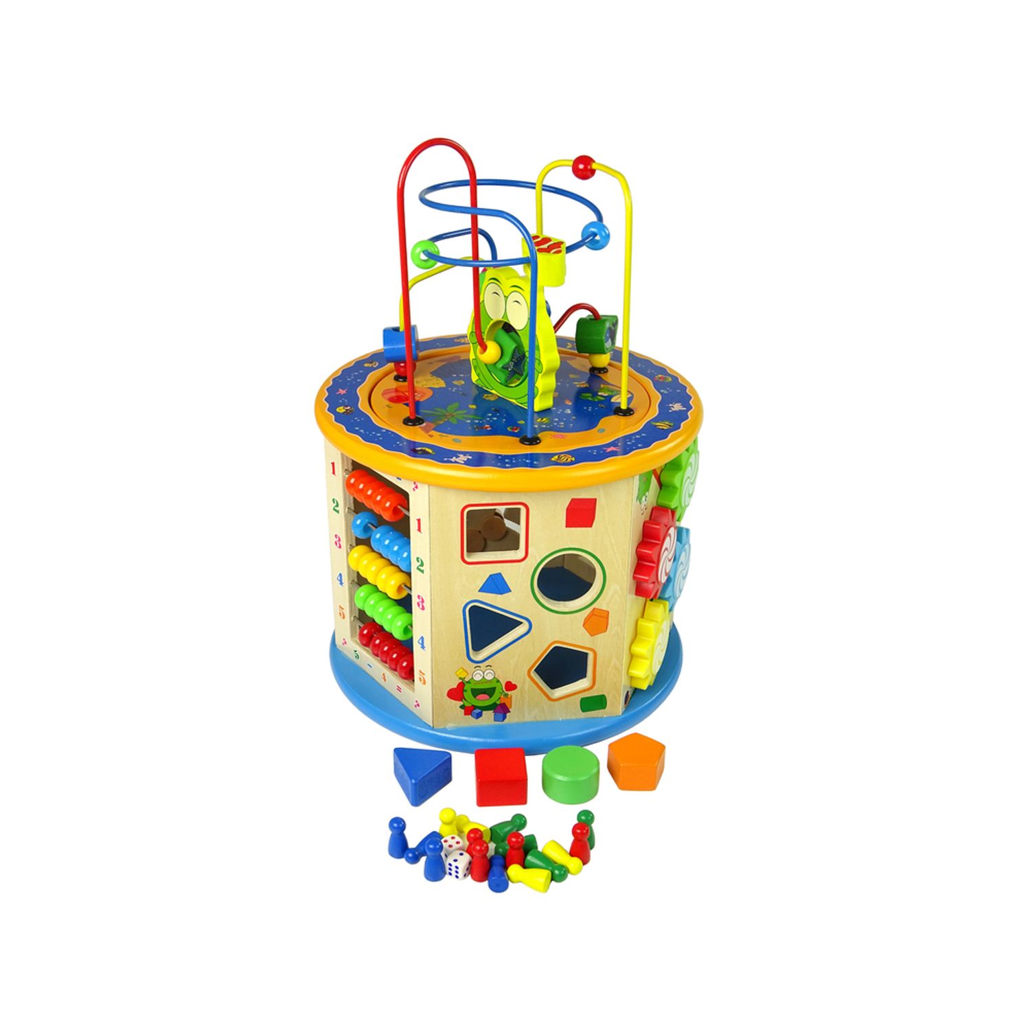 Jucarie din lemn, multifunctionala, Cub educativ fotografia produsului View 2 L