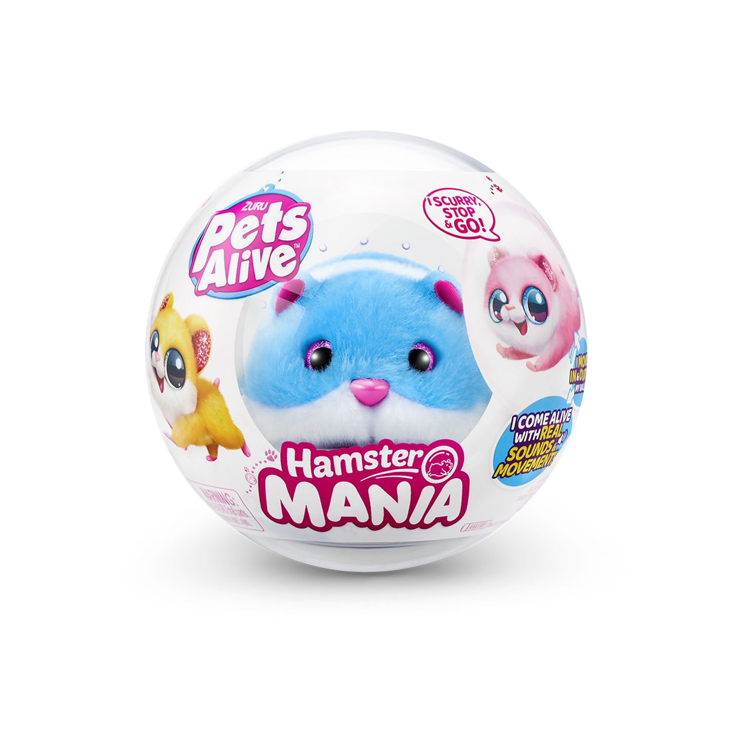 Jucarie de plus Hamster Mania, albastru Interactiv Pets Alive S1 fotografia produsului View 2 L