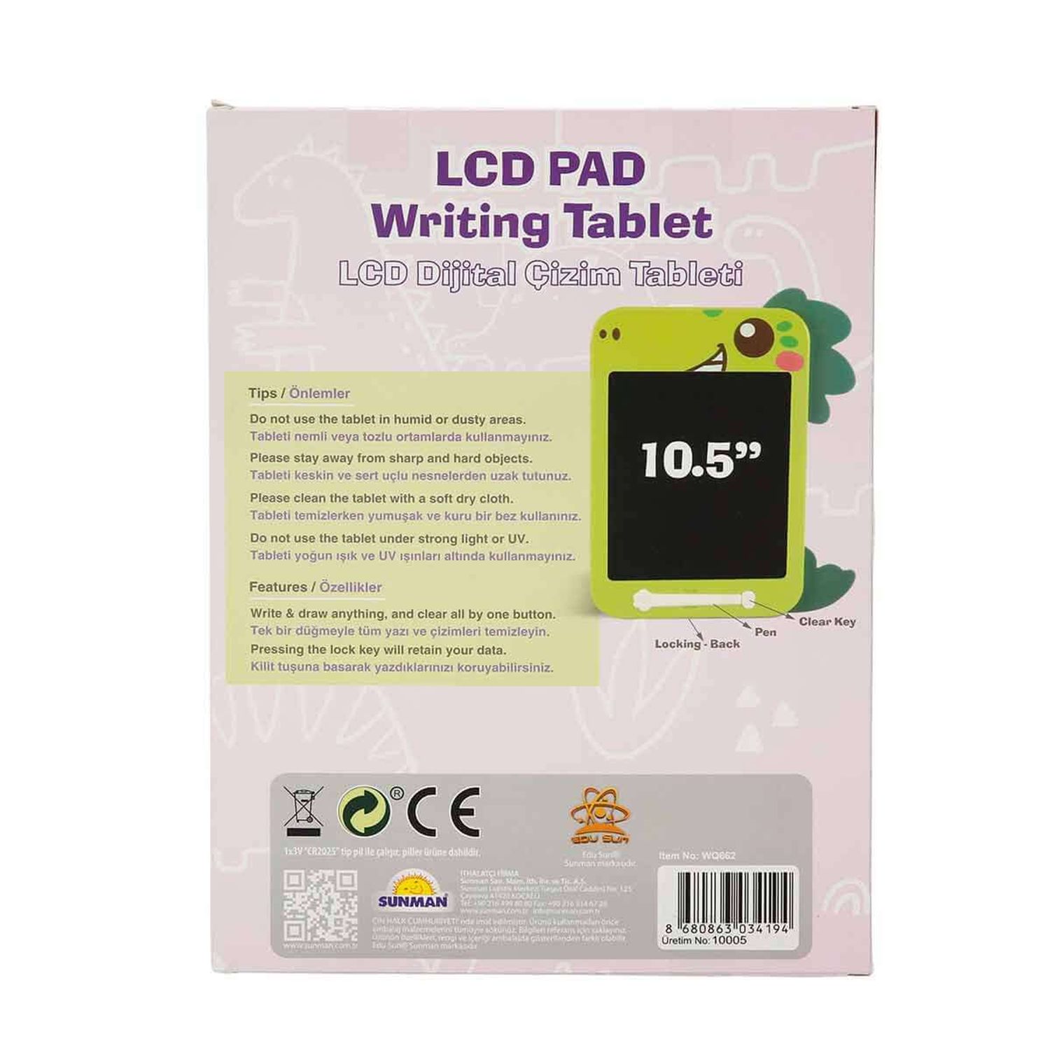 Tableta digitala 27cm pentru scris si desenat cu ecran LCD verde fotografia produsului View 4 L