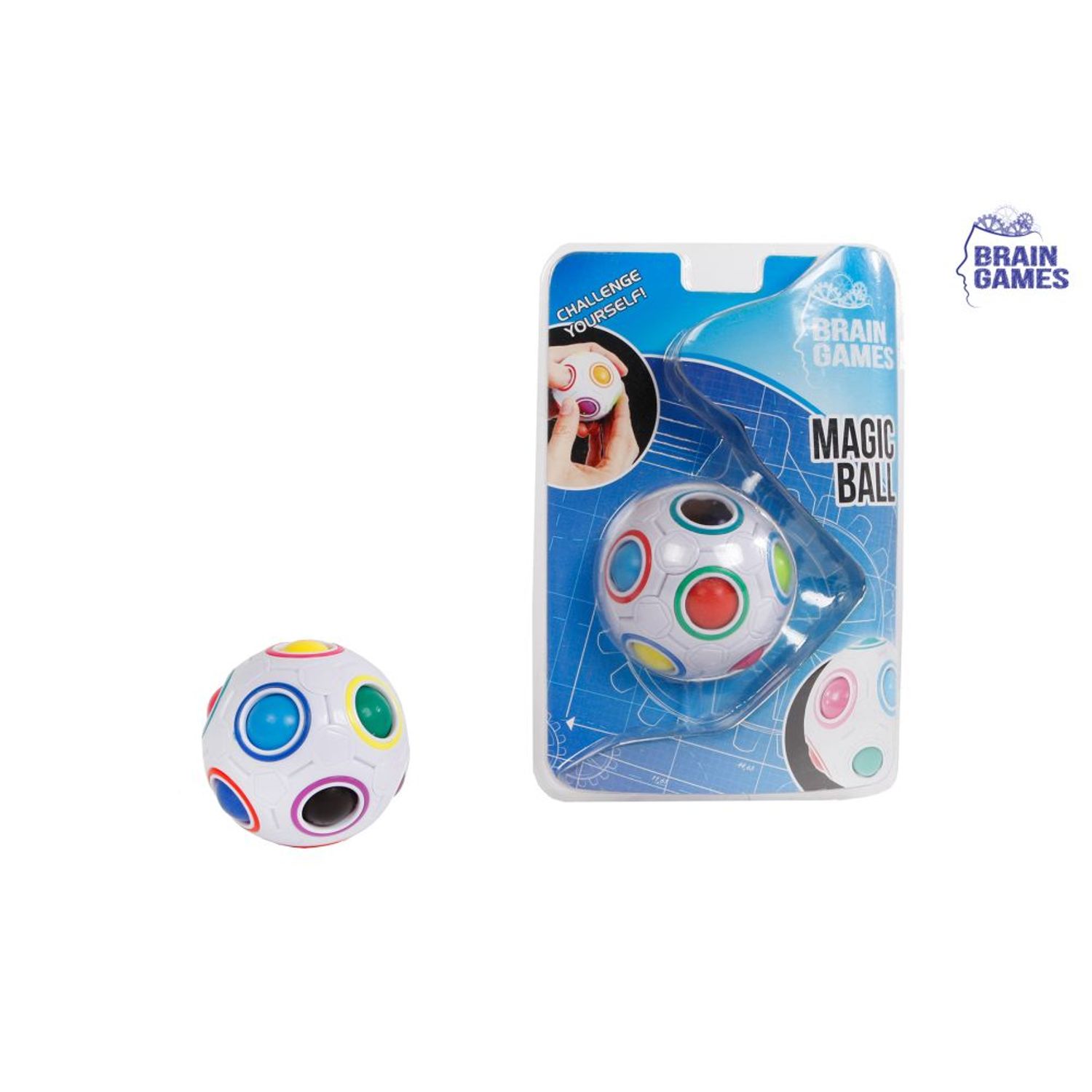 Jucarie minge Puzzle Magic Ball 6,5 cm fotografia produsului View 3 L