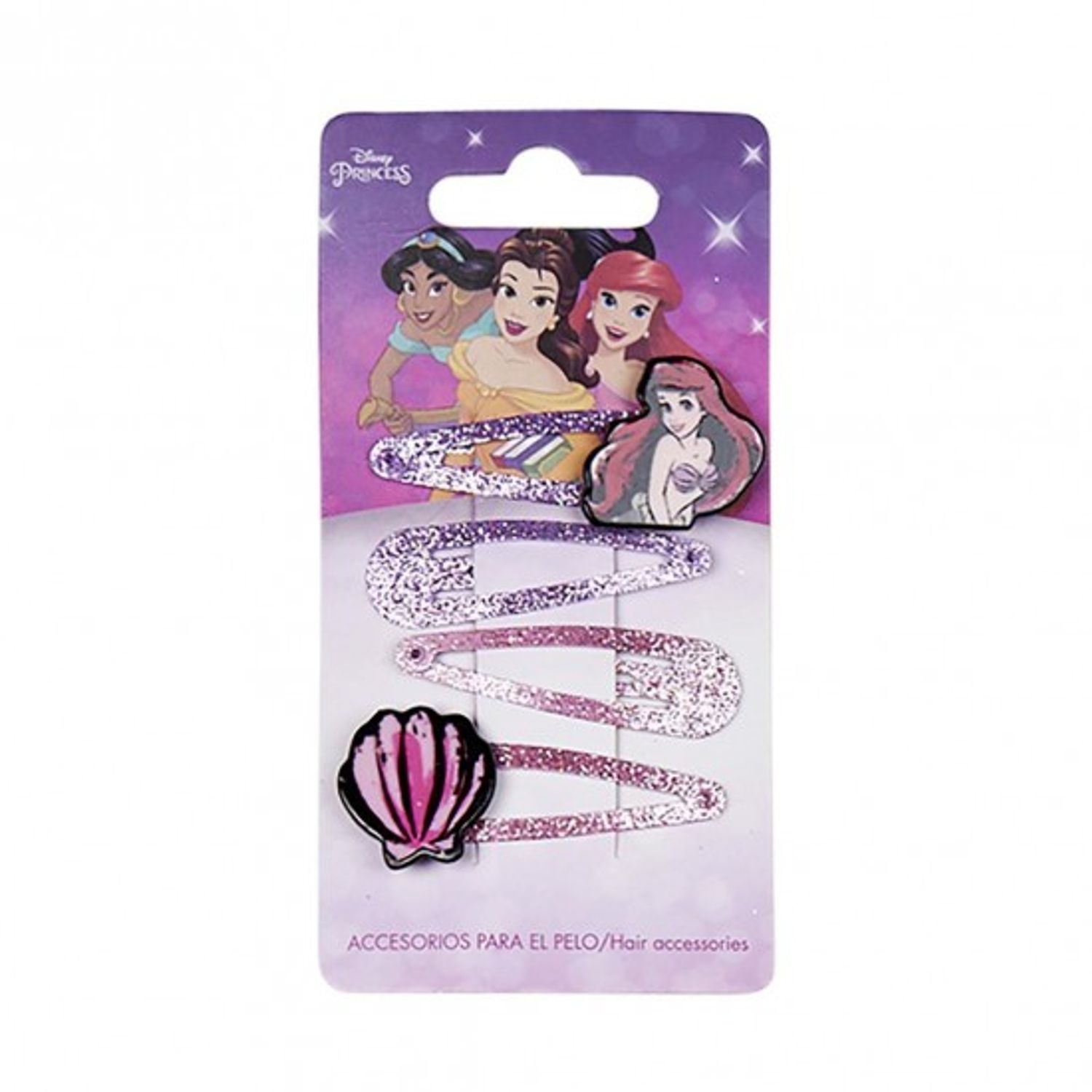 Set 4 accesorii pentru par, Agrafe Princess Ariel fotografia produsului