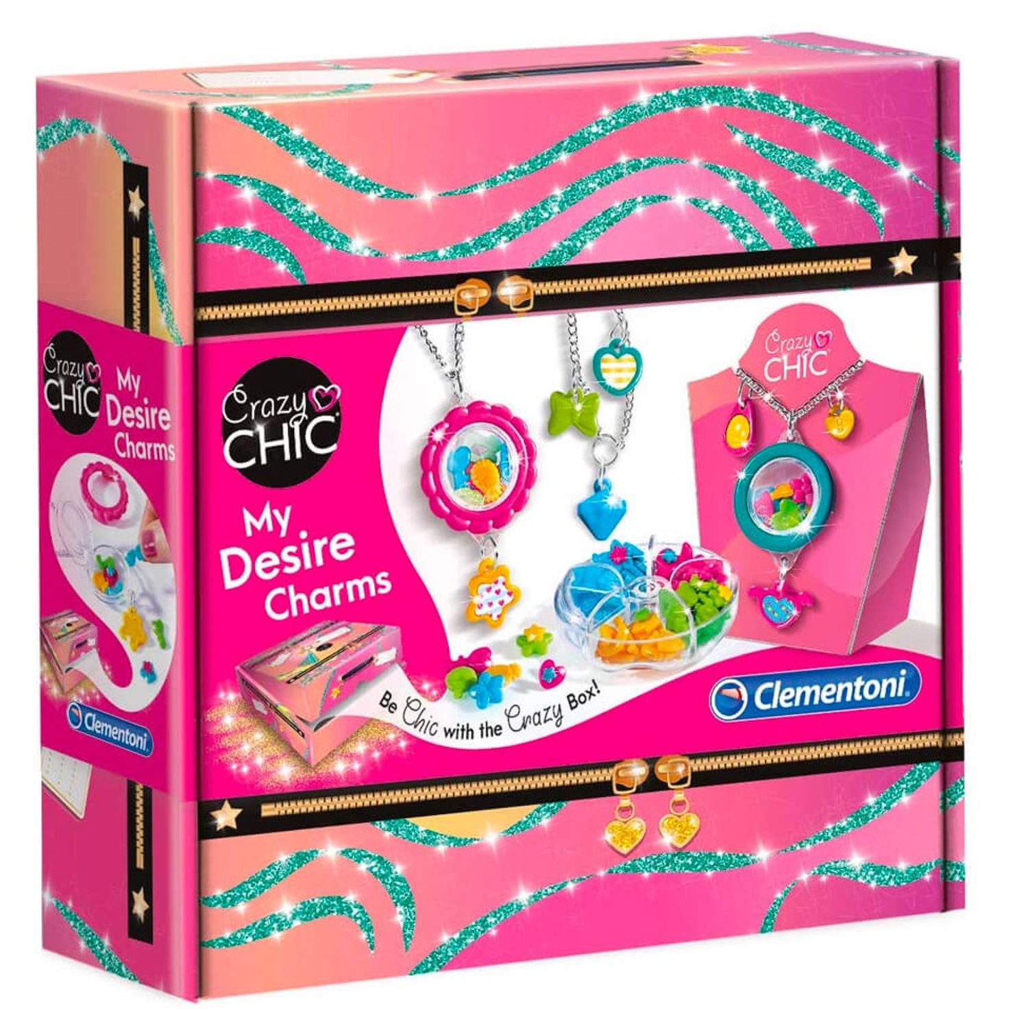Set creatie Clementoni coliere in cutie Crazy Chic, 11 piese fotografia produsului View 2 L