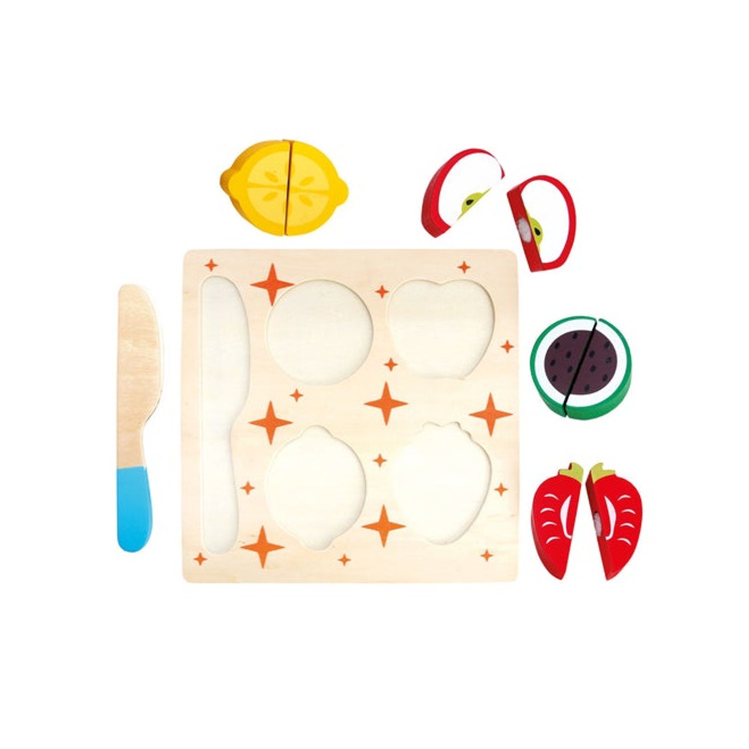 Set 8xaccesorii bucatarie copii, Bigjigs, Lemn, Multicolor, 3+ fotografia produsului View 4 L