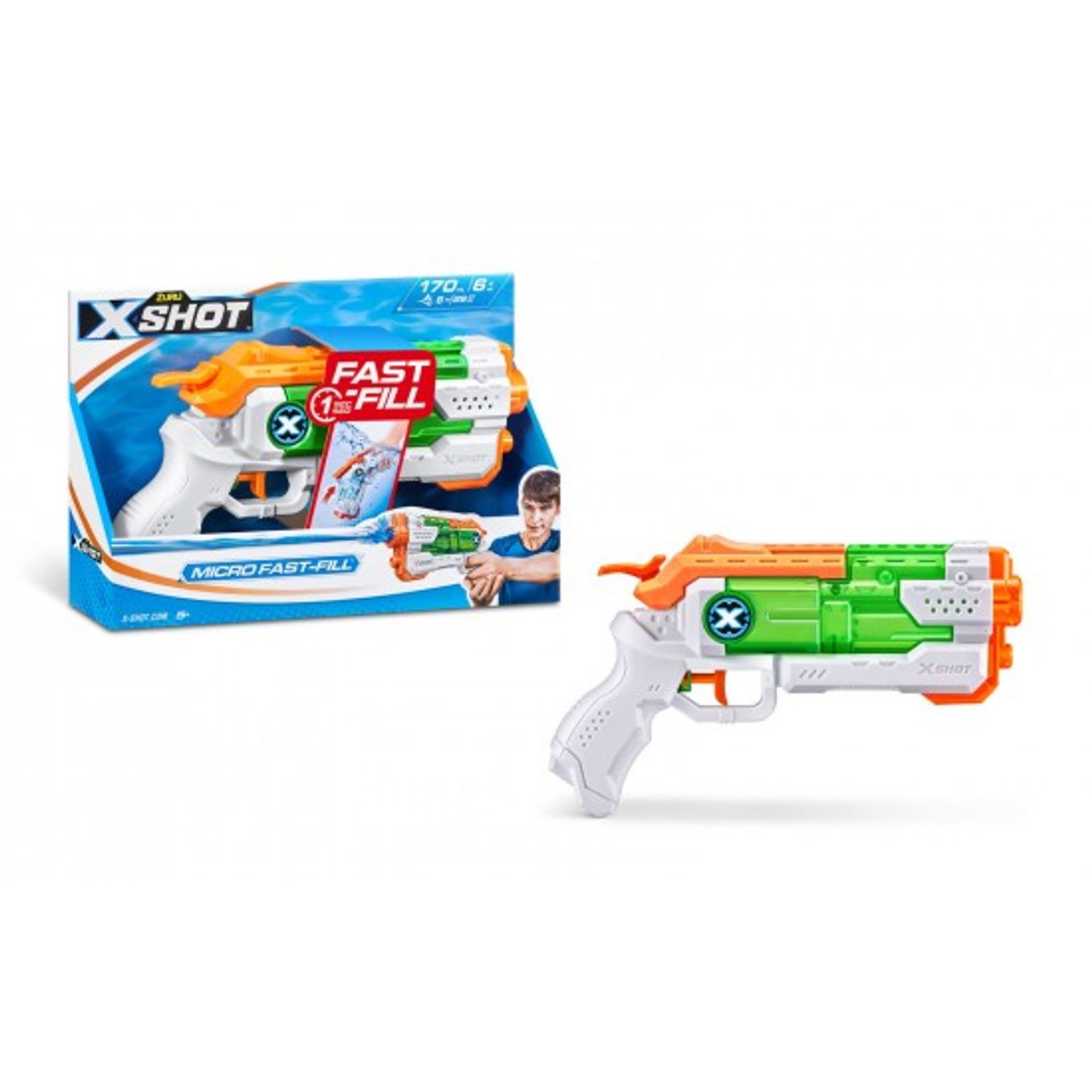 Arma de jucarie de apa, X-Shot Micro Fast-Fill, 170ml, 8m distanta fotografia produsului