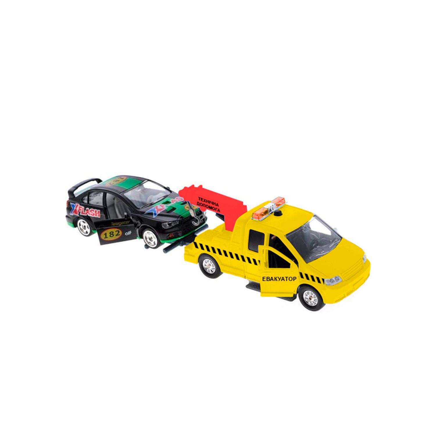 Set de joaca Techno Park Evacuator cu masinute cu sunte si lumini fotografia produsului